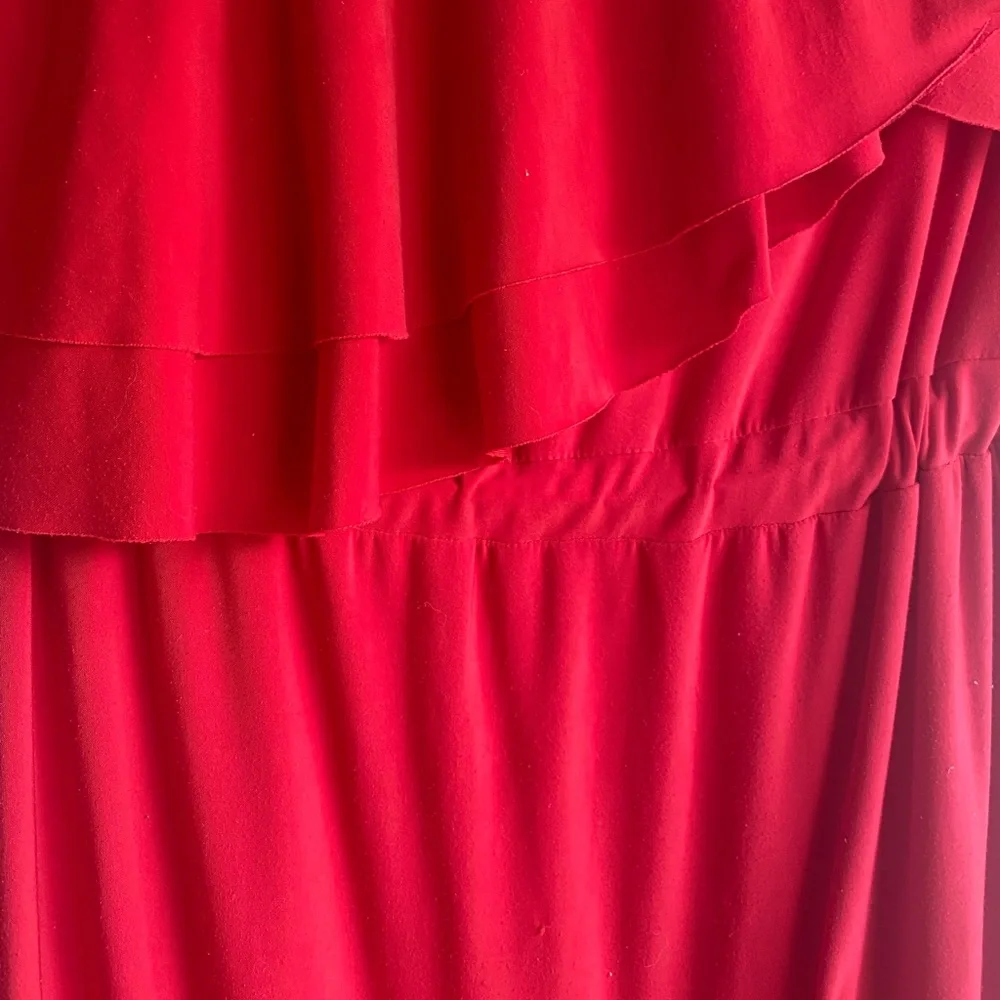 T-Bags Los Angeles Layered Ruffle High-Lo Dress - Picture 5 of 8